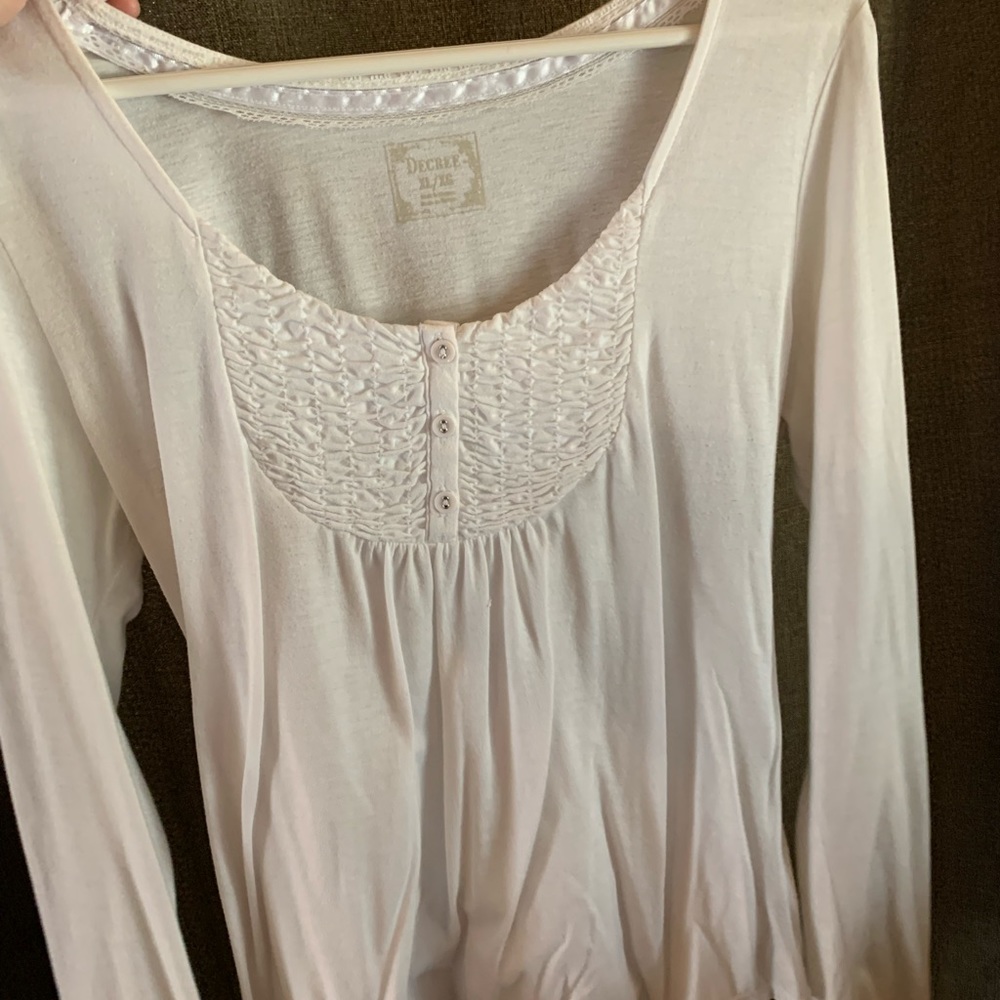Decree long sleeve white shirt